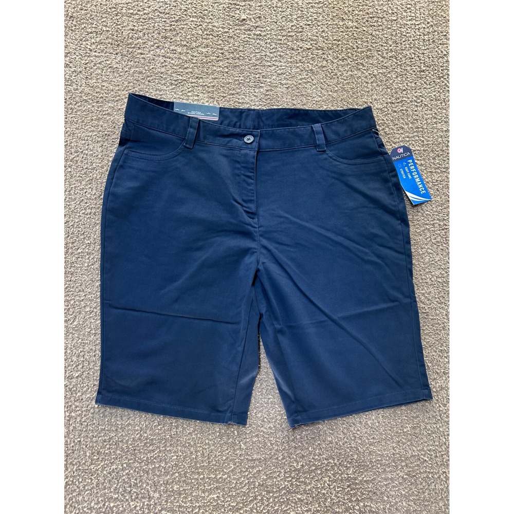 Nautica School Uniform Girls Performance Shorts Navy Blue Size 13 NWT NUFBCO40